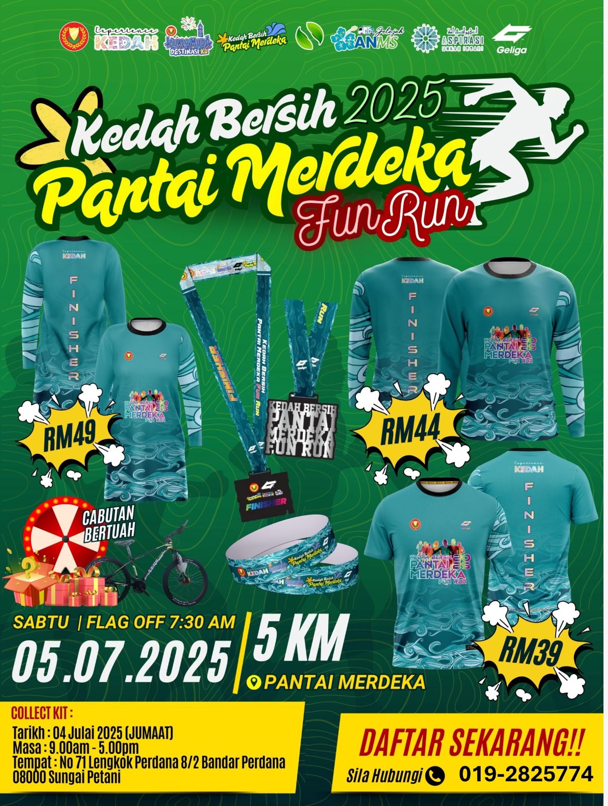 Kedah Bersih 2025 Pantai Merdeka Fun Run banner