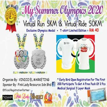 My Summer Olympics 2020 Virtual Run And Virtual Ride banner
