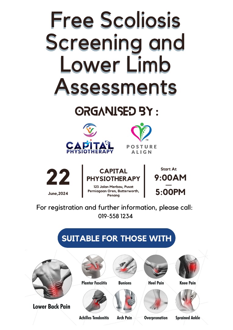 Free Scoliosis Screening and Lower Limb Assessment 2024 banner