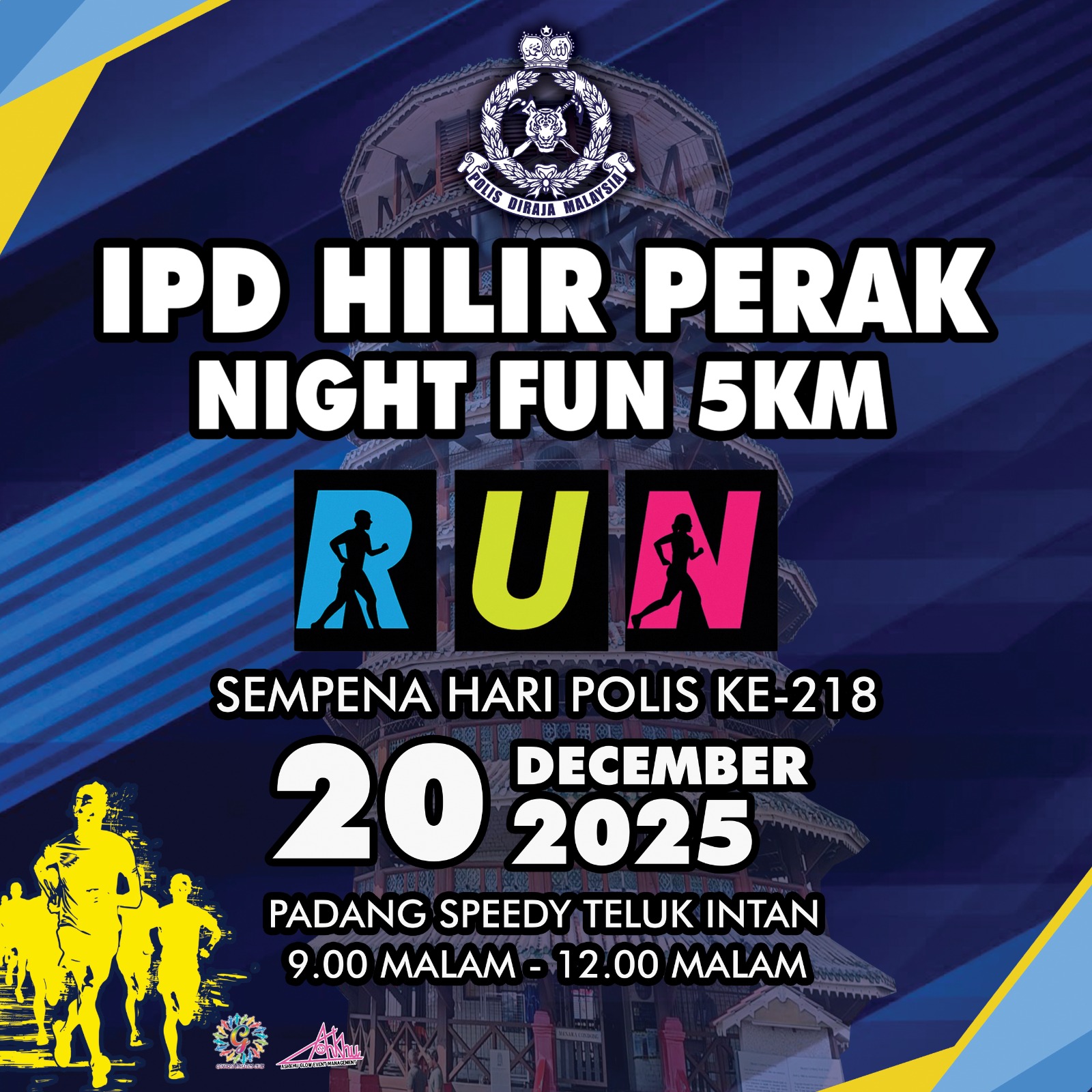 IPD Hilir Perak Night Run banner