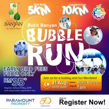Bukit Banyan Bubble Run banner