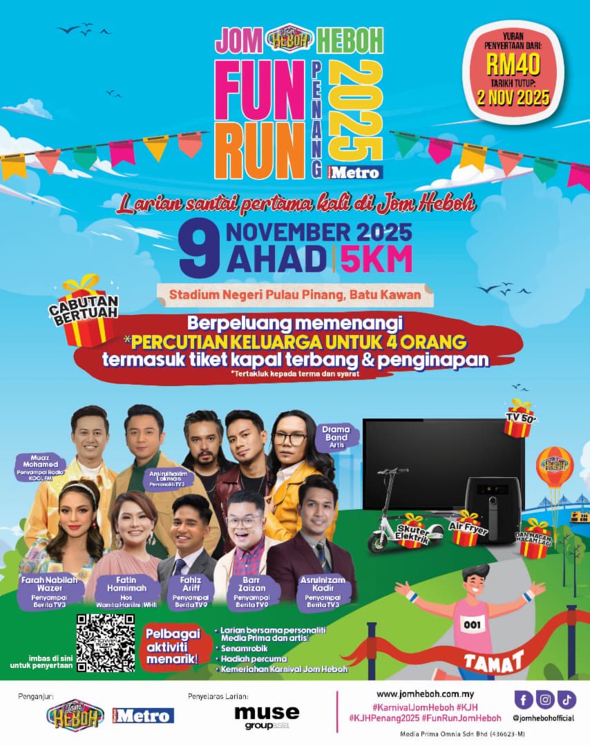 Jom Heboh Fun Run 2025 banner