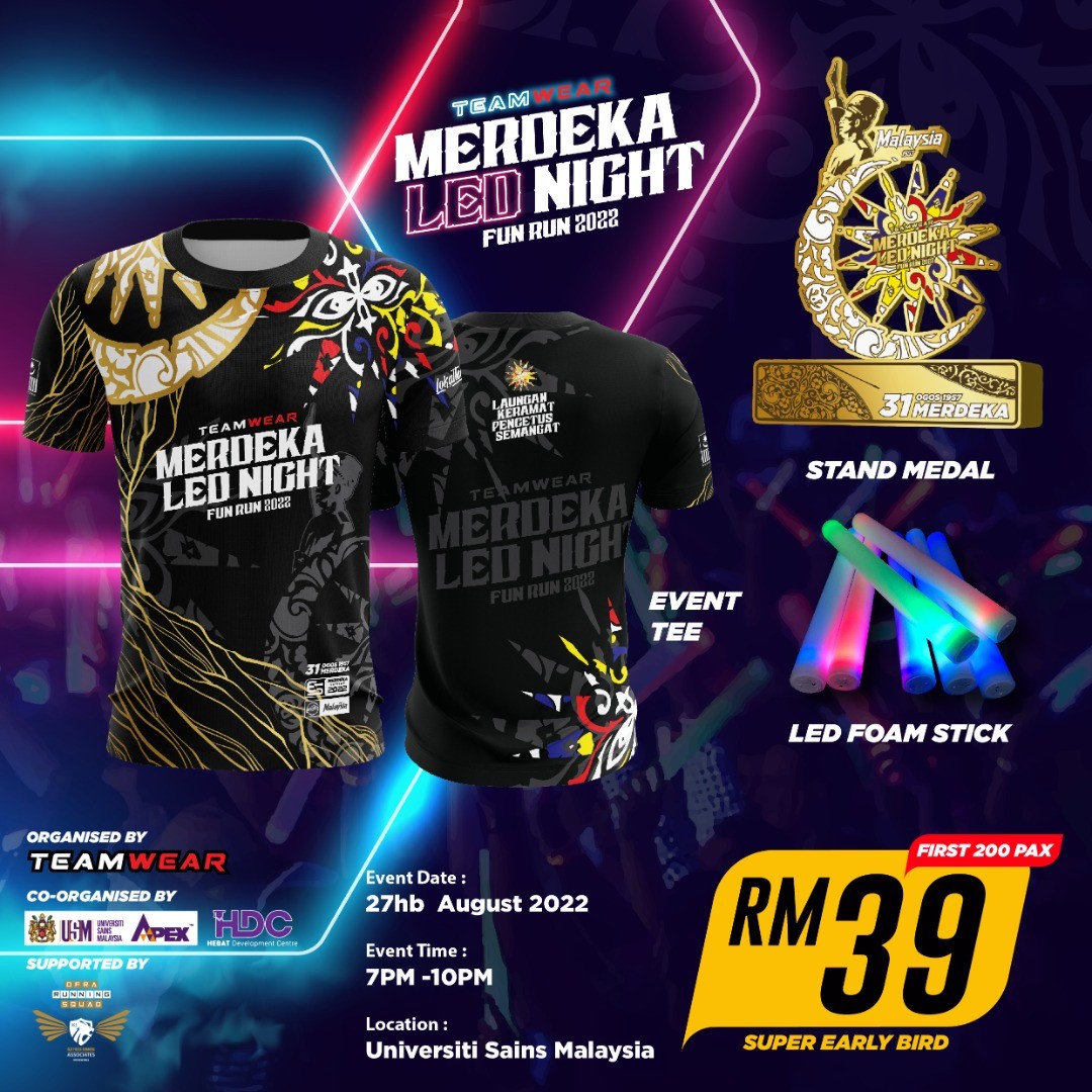 Teamwear Merdeka LED Night Run banner